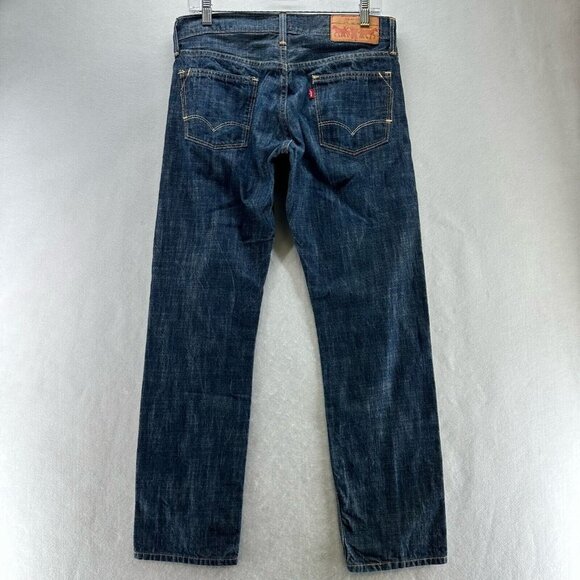 LEVI'S Red Collection Jeans Mens 31 x 30 Skinny Dark Washed Denim Cotton Blue - Picture 2 of 12